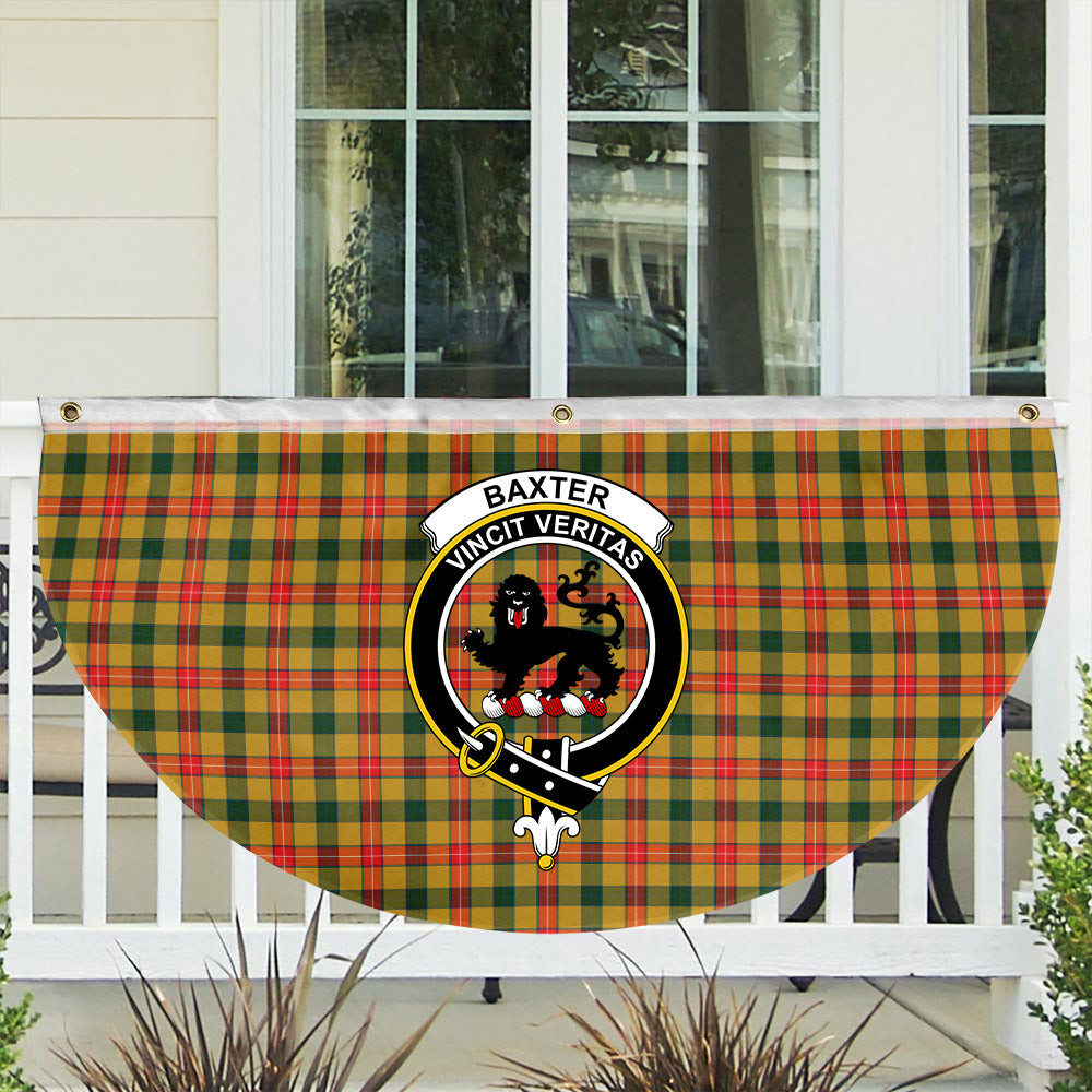 ScotsTee Shop Scottish Baxter SC Crest Tartan Non-Pleated Fan Flag Bunting Banner