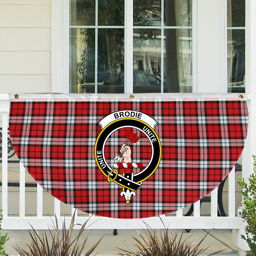 ScotsTee Shop Scottish Brodie Dress Modern Crest Tartan Non-Pleated Fan Flag Bunting Banner