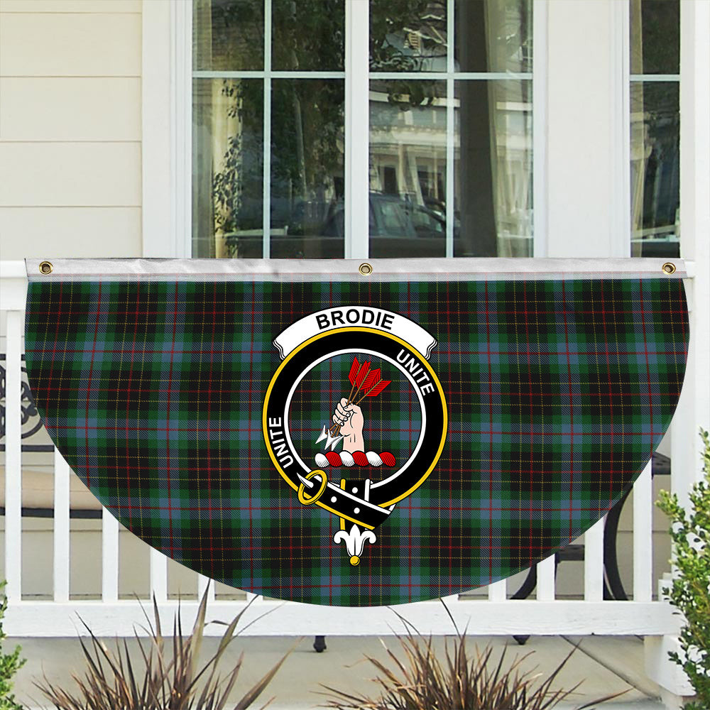 ScotsTee Shop Scottish Brodie Hunting Crest Tartan Non-Pleated Fan Flag Bunting Banner