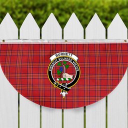 ScotsTee Shop Scottish Burnett of Leys Modern Crest Tartan Non-Pleated Fan Flag Bunting Banner