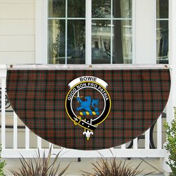 ScotsTee Shop Scottish Bowie Black Modern Crest Tartan Non-Pleated Fan Flag Bunting Banner