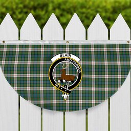 ScotsTee Shop Scottish Blair Dress Ancient Crest Tartan Non-Pleated Fan Flag Bunting Banner