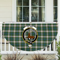 ScotsTee Shop Scottish Blair Dress Ancient Crest Tartan Non-Pleated Fan Flag Bunting Banner