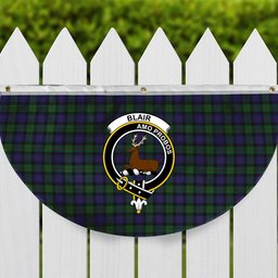 ScotsTee Shop Scottish Blair Crest Tartan Non-Pleated Fan Flag Bunting Banner