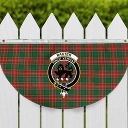 ScotsTee Shop Scottish Baxter Ancient Crest Tartan Non-Pleated Fan Flag Bunting Banner