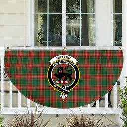 ScotsTee Shop Scottish Baxter Ancient Crest Tartan Non-Pleated Fan Flag Bunting Banner