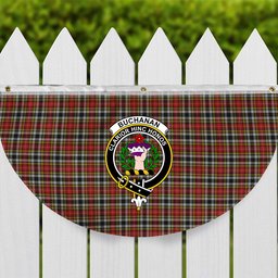ScotsTee Shop Scottish Buchanan Old Dress Crest Tartan Non-Pleated Fan Flag Bunting Banner
