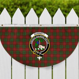 ScotsTee Shop Scottish Burnett Crest Tartan Non-Pleated Fan Flag Bunting Banner