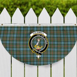 ScotsTee Shop Scottish Caldwell Crest Tartan Non-Pleated Fan Flag Bunting Banner