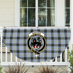 ScotsTee Shop Scottish Baxter of Balgavies Ancient Crest Tartan Non-Pleated Fan Flag Bunting Banner