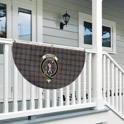 ScotsTee Shop Scottish Balfour Crest Tartan Non-Pleated Fan Flag Bunting Banner