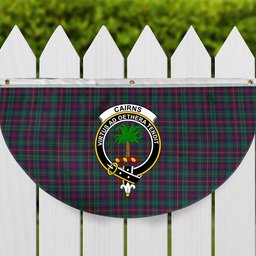 ScotsTee Shop Scottish Cairns of Finavon Modern Crest Tartan Non-Pleated Fan Flag Bunting Banner