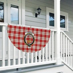 ScotsTee Shop Scottish Cameron Hose Modern Crest Tartan Non-Pleated Fan Flag Bunting Banner