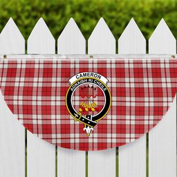ScotsTee Shop Scottish Cameron Hose Modern Crest Tartan Non-Pleated Fan Flag Bunting Banner