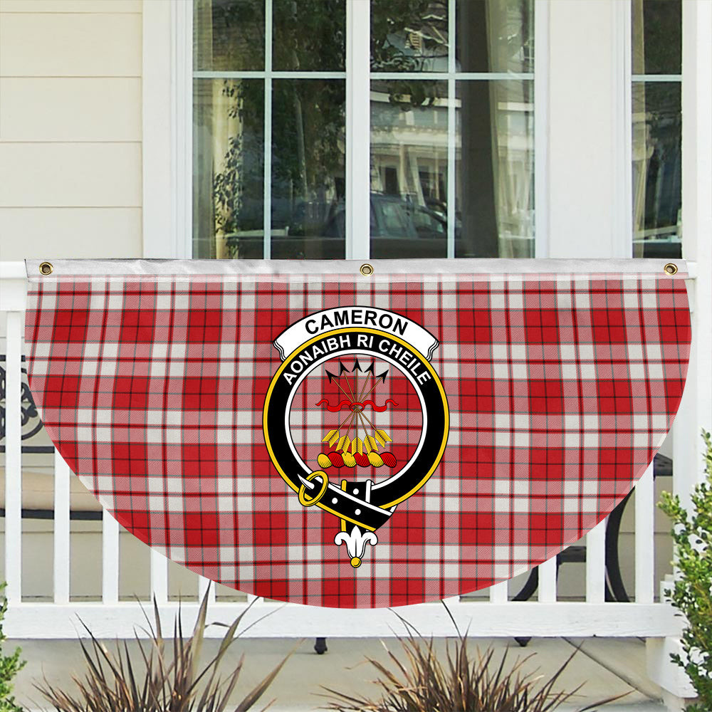 ScotsTee Shop Scottish Cameron Hose Modern Crest Tartan Non-Pleated Fan Flag Bunting Banner