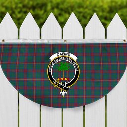 ScotsTee Shop Scottish Cairns of Finavon Ancient Crest Tartan Non-Pleated Fan Flag Bunting Banner