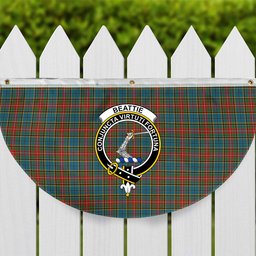 ScotsTee Shop Scottish Beattie (Beatty) Ancient Crest Tartan Non-Pleated Fan Flag Bunting Banner