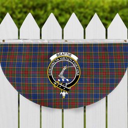 ScotsTee Shop Scottish Beattie (Beatty) Modern Crest Tartan Non-Pleated Fan Flag Bunting Banner