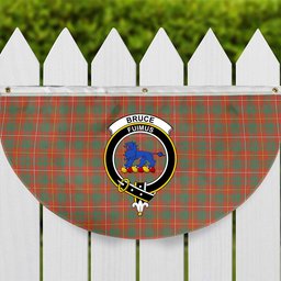 ScotsTee Shop Scottish Bruce Ancient Crest Tartan Non-Pleated Fan Flag Bunting Banner