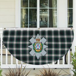 ScotsTee Shop Scottish Black Watch Dress Modern Crest Tartan Non-Pleated Fan Flag Bunting Banner