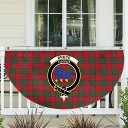 ScotsTee Shop Scottish Bruce New Modern Crest Tartan Non-Pleated Fan Flag Bunting Banner