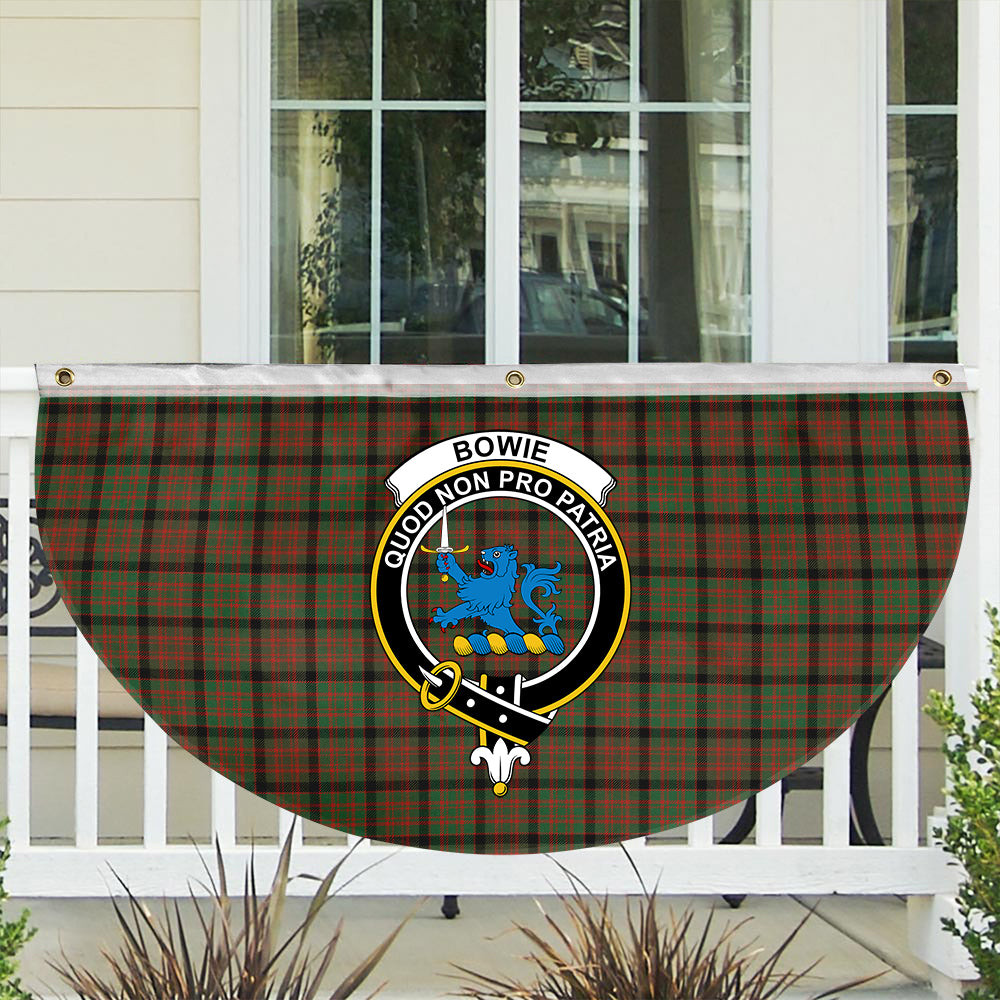 ScotsTee Shop Scottish Bowie Black Ancient Crest Tartan Non-Pleated Fan Flag Bunting Banner