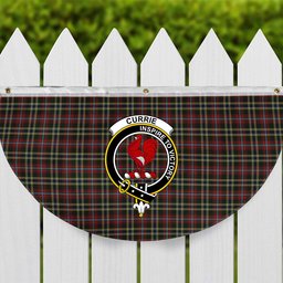 ScotsTee Shop Scottish Currie of Arran Crest Tartan Non-Pleated Fan Flag Bunting Banner