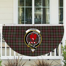 ScotsTee Shop Scottish Currie of Arran Crest Tartan Non-Pleated Fan Flag Bunting Banner