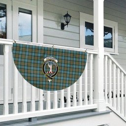ScotsTee Shop Scottish Cathcart SC Crest Tartan Non-Pleated Fan Flag Bunting Banner