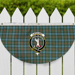ScotsTee Shop Scottish Cathcart SC Crest Tartan Non-Pleated Fan Flag Bunting Banner