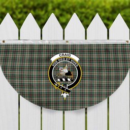 ScotsTee Shop Scottish Craig Ancient Crest Tartan Non-Pleated Fan Flag Bunting Banner