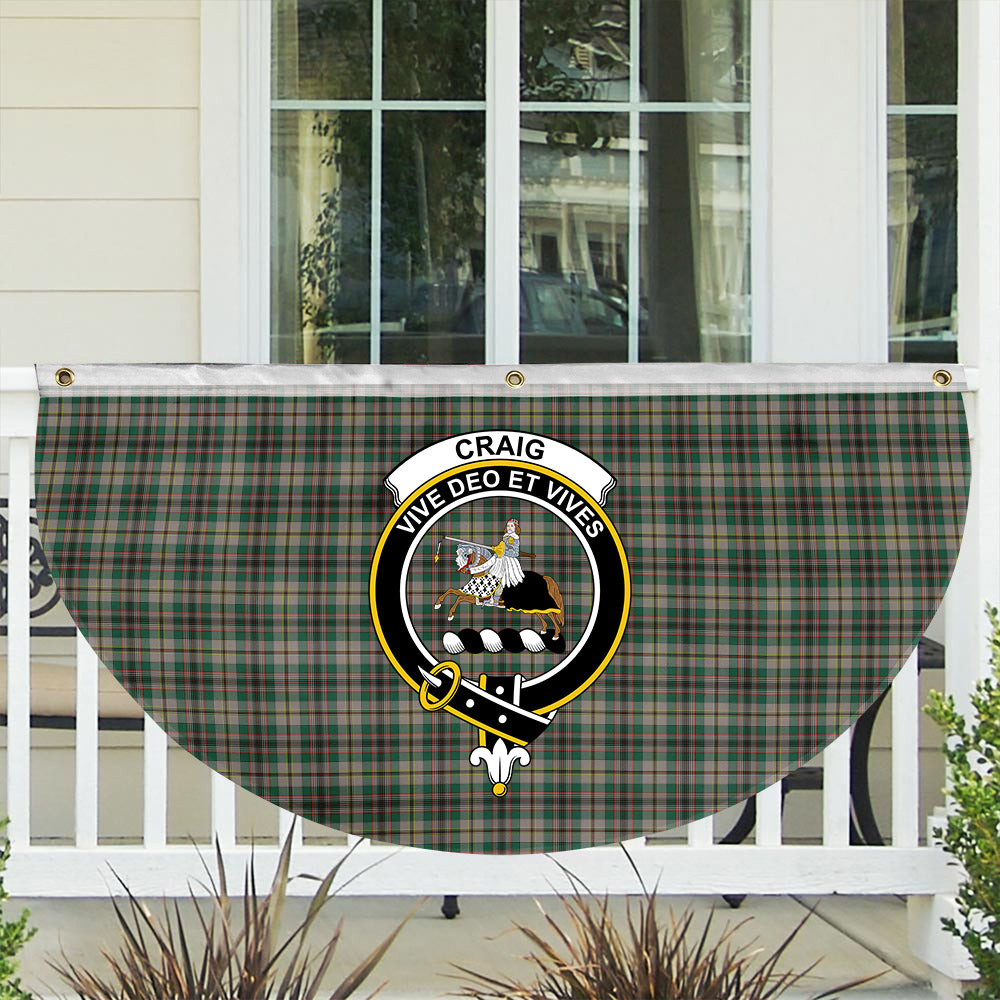 ScotsTee Shop Scottish Craig Ancient Crest Tartan Non-Pleated Fan Flag Bunting Banner