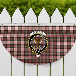 ScotsTee Shop Scottish Carnegie Dress Modern Crest Tartan Non-Pleated Fan Flag Bunting Banner