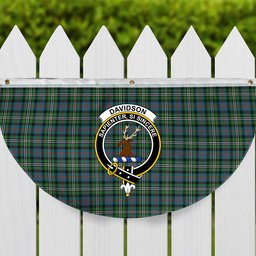 ScotsTee Shop Scottish Davidson Double Ancient Crest Tartan Non-Pleated Fan Flag Bunting Banner