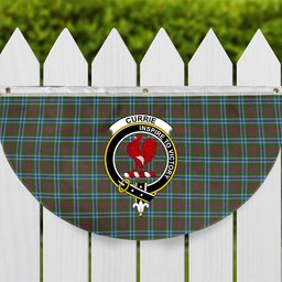 ScotsTee Shop Scottish Currie of Arran Modern Clan Crest Tartan Non-Pleated Fan Flag Bunting Banner