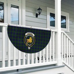 ScotsTee Shop Scottish Campbell Modern Crest Tartan Non-Pleated Fan Flag Bunting Banner