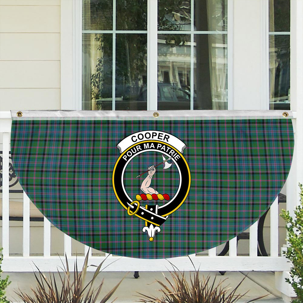 ScotsTee Shop Scottish Cooper Ancient Crest Tartan Non-Pleated Fan Flag Bunting Banner