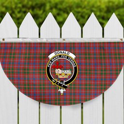 ScotsTee Shop Scottish Donald of Glenaladale Ancient Crest Tartan Non-Pleated Fan Flag Bunting Banner