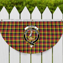 ScotsTee Shop Scottish Dewar Crest Tartan Non-Pleated Fan Flag Bunting Banner