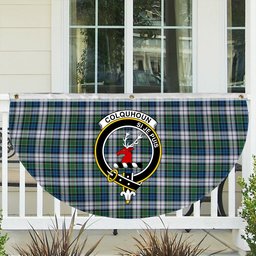 ScotsTee Shop Scottish Colquhoun Dress Ancient Crest Tartan Non-Pleated Fan Flag Bunting Banner