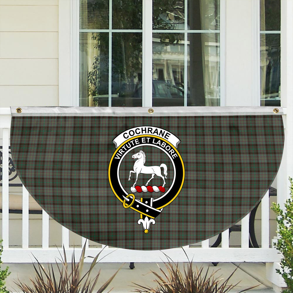 ScotsTee Shop Scottish Cochrane Hunting (1) Crest Tartan Non-Pleated Fan Flag Bunting Banner