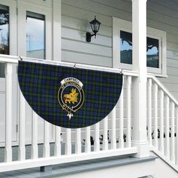 ScotsTee Shop Scottish Campbell Red Crest Tartan Non-Pleated Fan Flag Bunting Banner