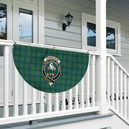 ScotsTee Shop Scottish Cranstoun Modern Crest Tartan Non-Pleated Fan Flag Bunting Banner