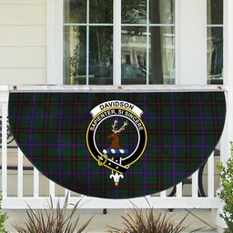 ScotsTee Shop Scottish Davidson Modern Crest Tartan Non-Pleated Fan Flag Bunting Banner