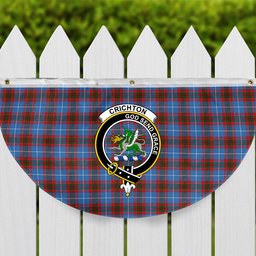 ScotsTee Shop Scottish Crichton Crest Tartan Non-Pleated Fan Flag Bunting Banner