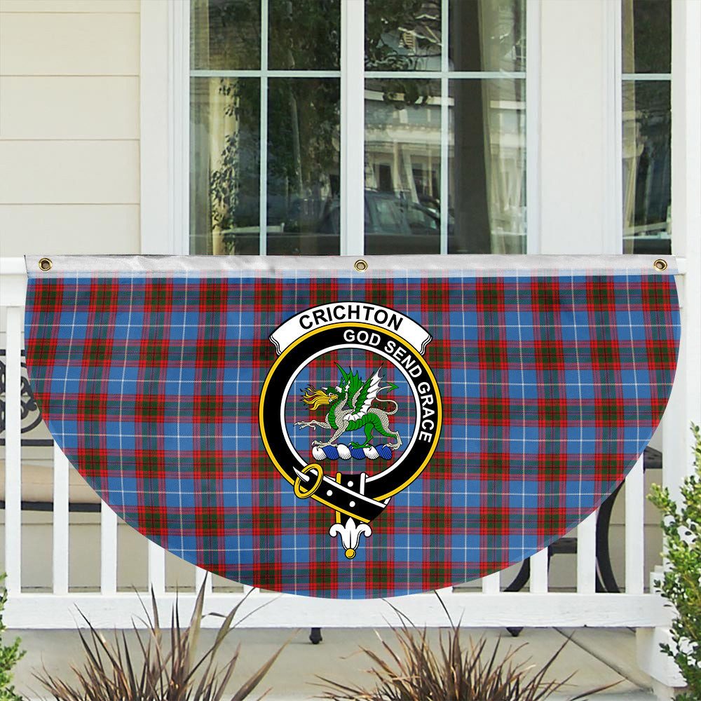 ScotsTee Shop Scottish Crichton Crest Tartan Non-Pleated Fan Flag Bunting Banner