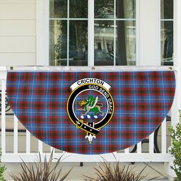 ScotsTee Shop Scottish Crichton Crest Tartan Non-Pleated Fan Flag Bunting Banner