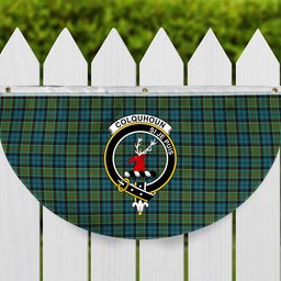 ScotsTee Shop Scottish Colquhoun Ancient Clan Crest Tartan Non-Pleated Fan Flag Bunting Banner