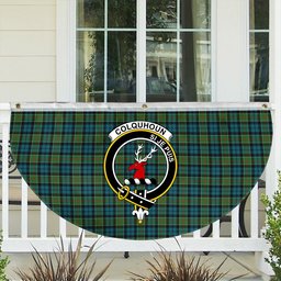 ScotsTee Shop Scottish Colquhoun Ancient Clan Crest Tartan Non-Pleated Fan Flag Bunting Banner