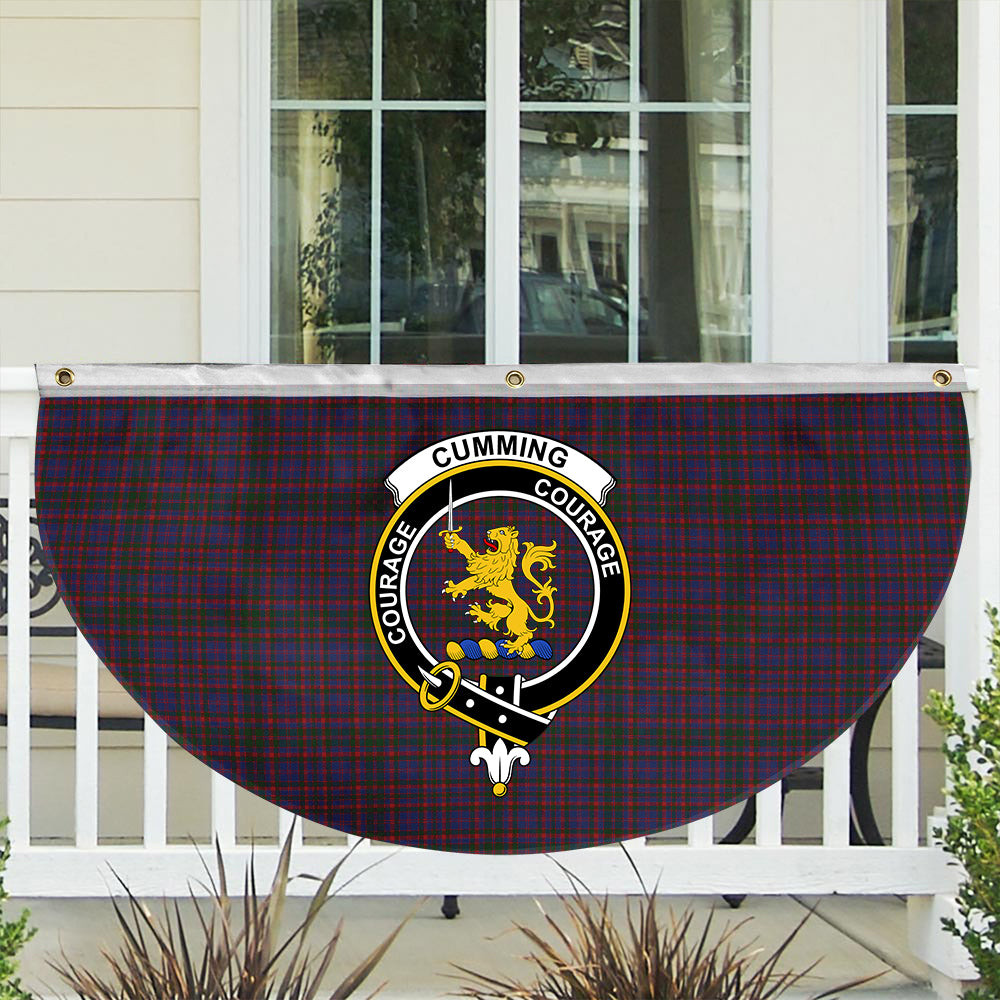 ScotsTee Shop Scottish Cumming Crest Tartan Non-Pleated Fan Flag Bunting Banner